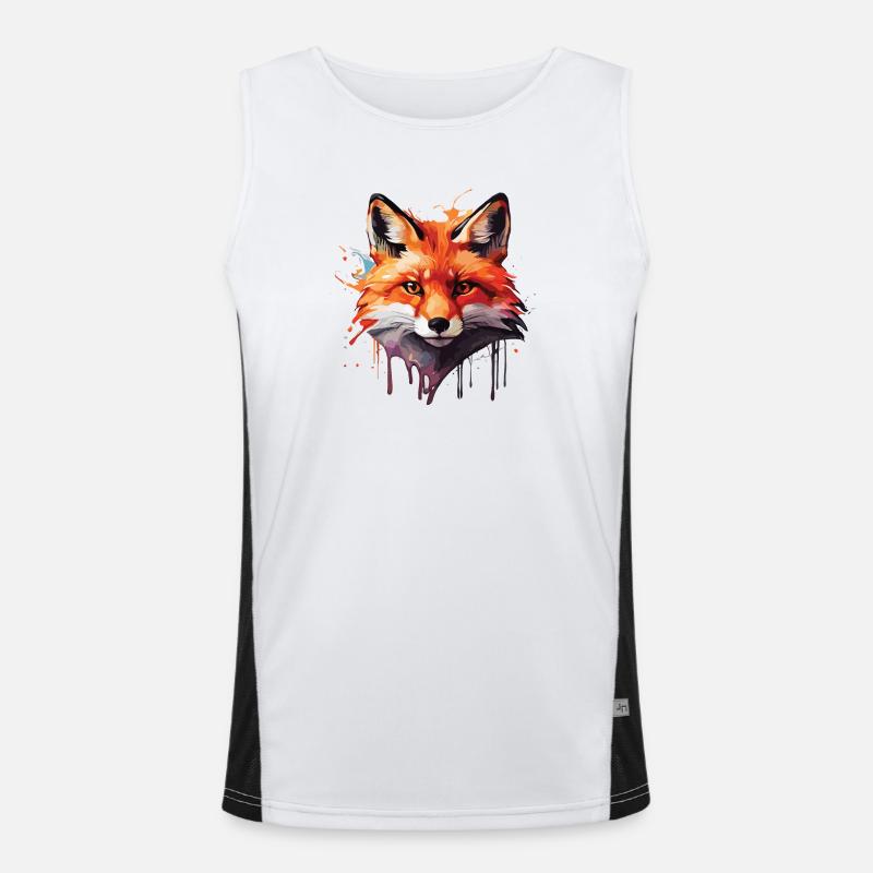 Aquarelle Fox Débardeur respirant contrasté Homme 
