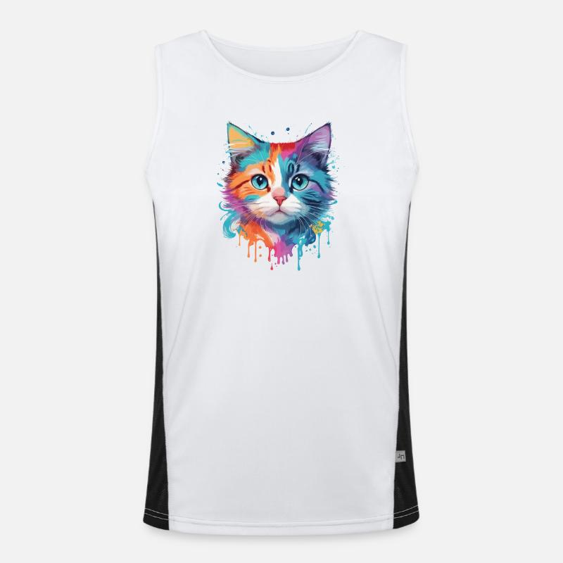 Chat mignon Débardeur respirant contrasté Homme 