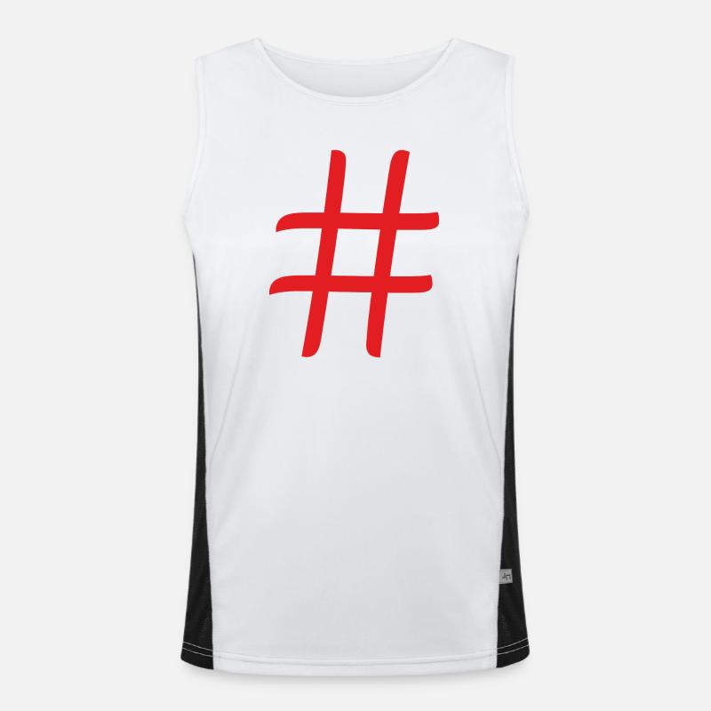 Hashtag (en anglais) Débardeur respirant contrasté Homme 