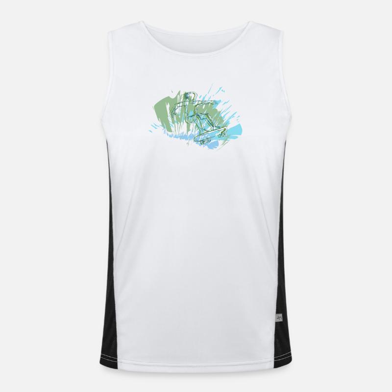 Skater Funktionelles Kontrast-Tank Top für Männer 
