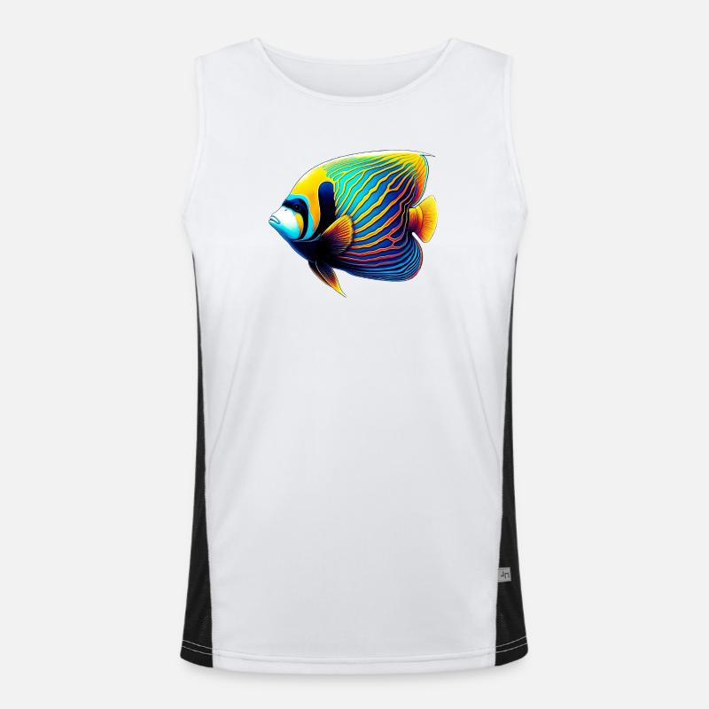 Kaiser-Engelsfisch Funktionelles Kontrast-Tank Top für Männer 