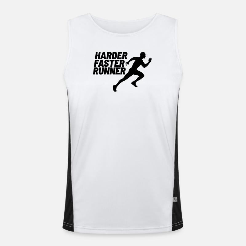 coureur plus dur et plus rapide Débardeur respirant contrasté Homme 