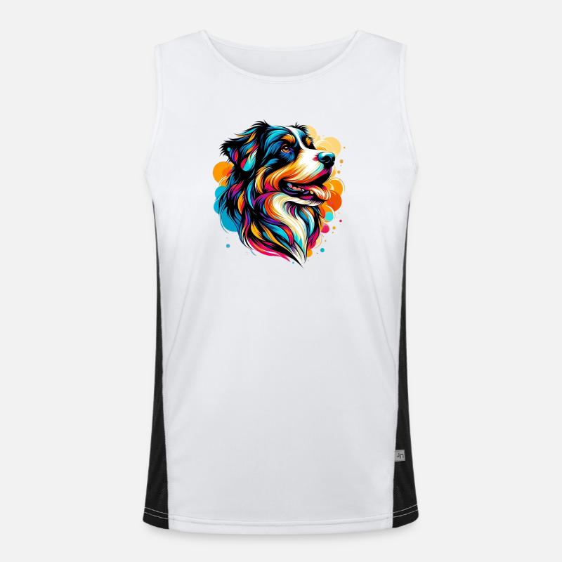Berner Schweizer Sennenhund Grosser Schäferhund Funktionelles Kontrast-Tank Top für Männer 