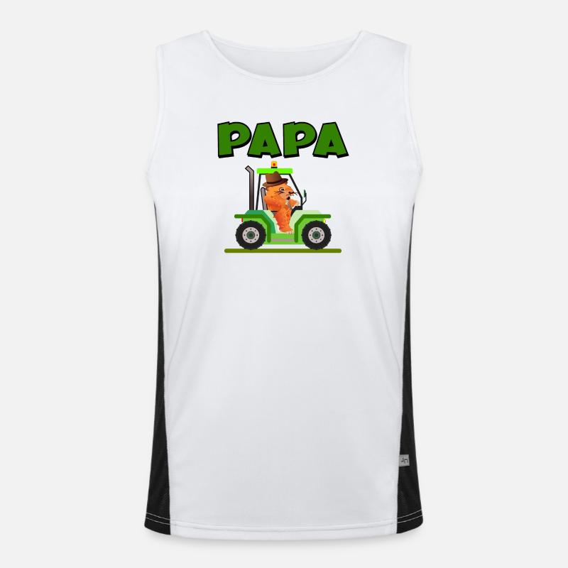 Bauer Vater Traktor Funktionelles Kontrast-Tank Top für Männer 