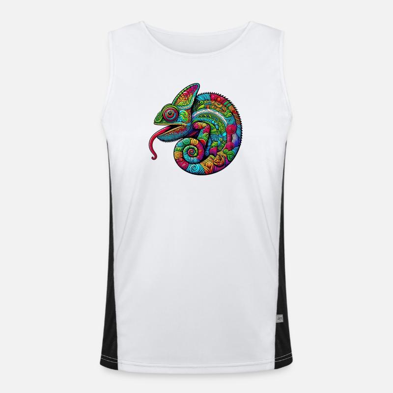 Chameleon - Men's Functional Contrast Tank Top  - white/black