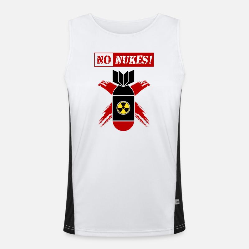 NO NUKES | Anti-nuclear weapon! Men's Functional Contrast Tank Top 