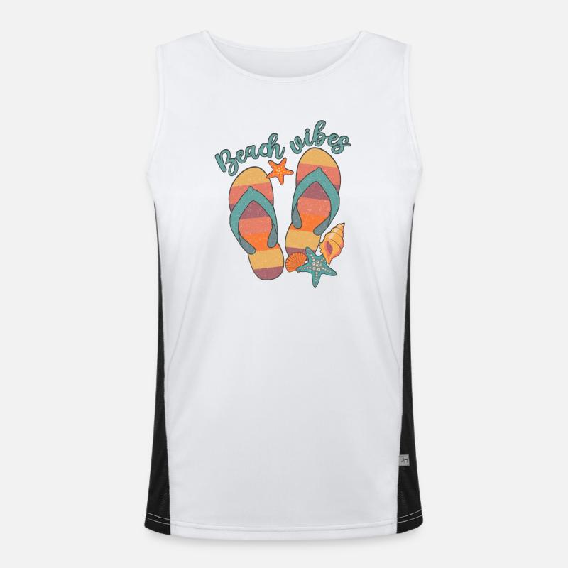 Strand-Vibes Funktionelles Kontrast-Tank Top für Männer 