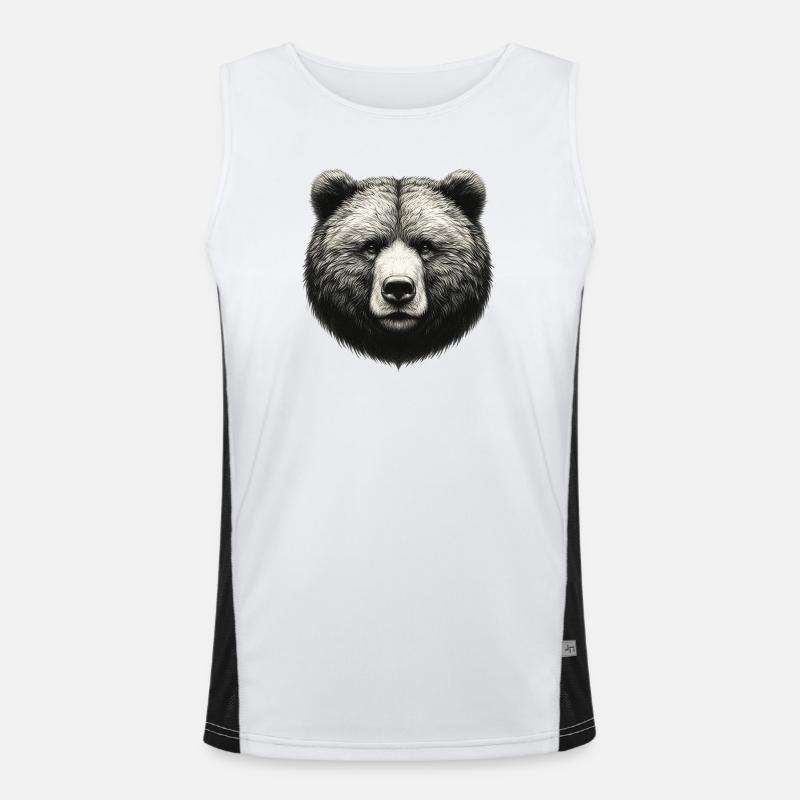 Bär Funktionelles Kontrast-Tank Top für Männer 