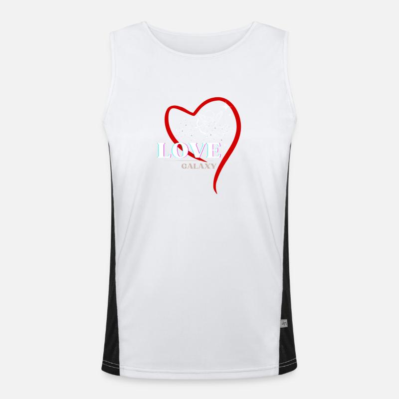 Kosmischer Amor Liebe Funktionelles Kontrast-Tank Top für Männer 