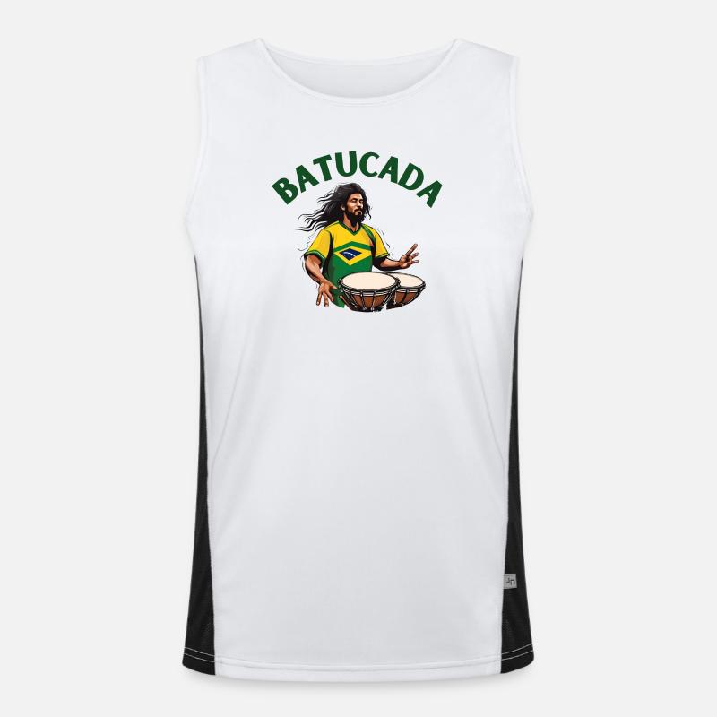 Batucada, Batucada-Spieler, Perkussion Funktionelles Kontrast-Tank Top für Männer 