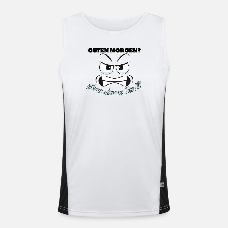 Wütendes Eisbär Motiv mit Spruch Funktionelles Kontrast-Tank Top für Männer 