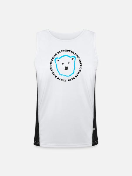 Eisbär 4 - Funktionelles Kontrast-Tank Top für Männer - Weiß/Schwarz