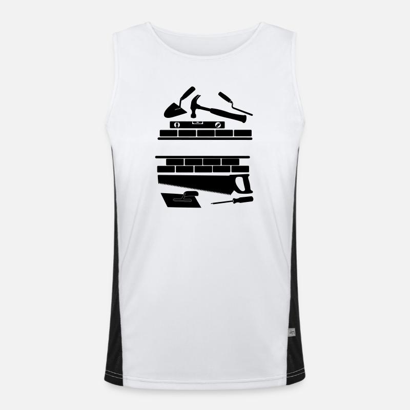 Construction company logo Men's Functional Contrast Tank Top 