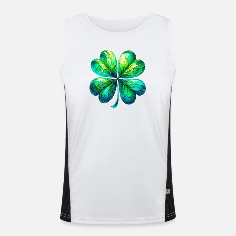 Four-leaf clover Men's Functional Contrast Tank Top 