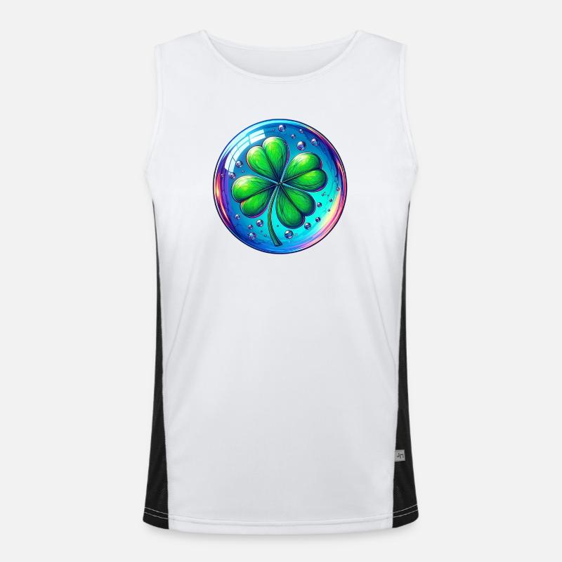 Four-leaf clover Men's Functional Contrast Tank Top 