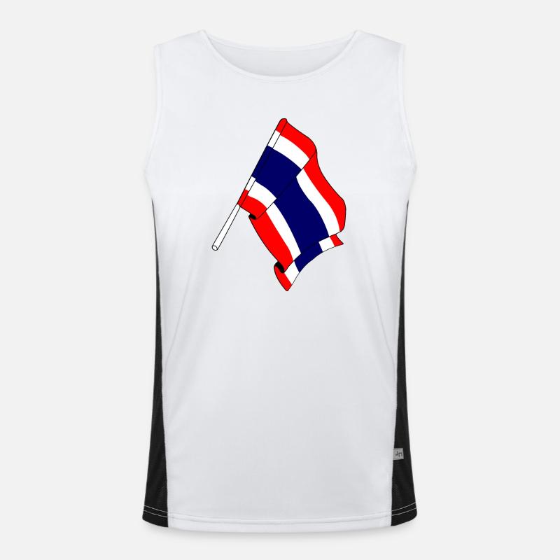 Drapeau de la Thaïlande Débardeur respirant contrasté Homme 