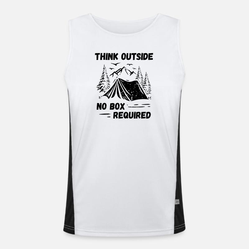 Camping, Hiking, Forest - Think Outside Men's Functional Contrast Tank Top 