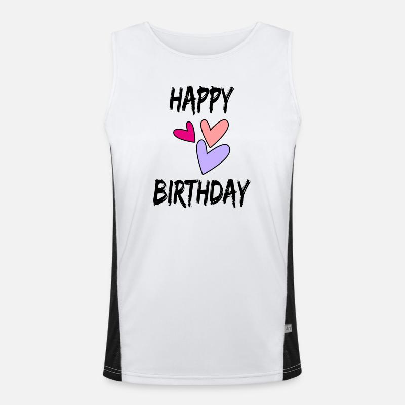 HAPPY BIRTHDAY Men's Functional Contrast Tank Top 