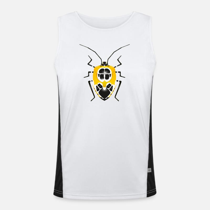 Runibia decorata Insecte rampant effrayant jaune noir Débardeur respirant contrasté Homme 