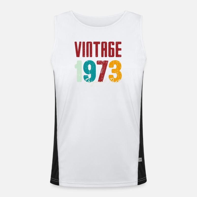 Vintage 1973 Original Part Men's Functional Contrast Tank Top 