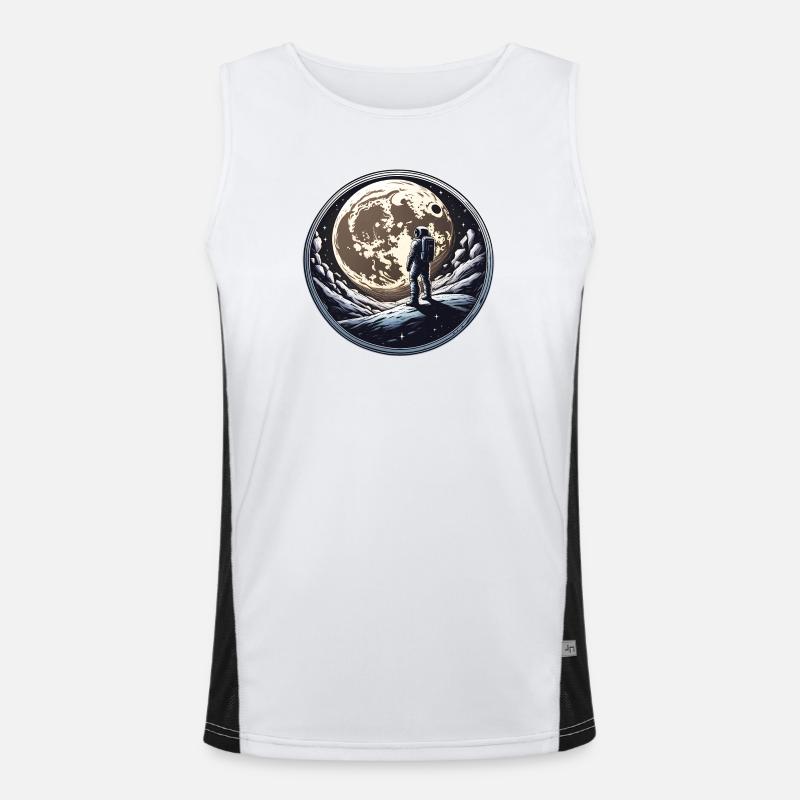 Moon man Men's Functional Contrast Tank Top 