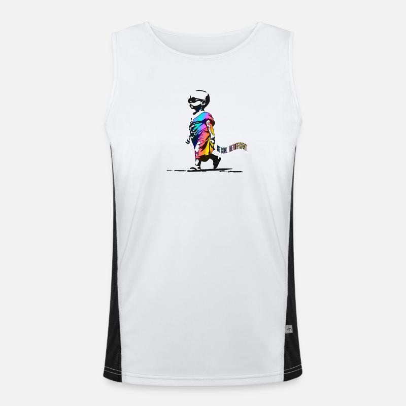 Be Cool Be Different Funktionelles Kontrast-Tank Top für Männer 