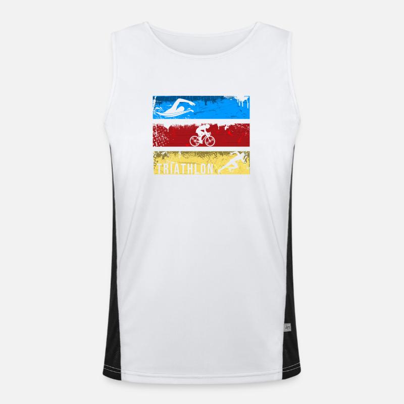 Triathlon Funktionelles Kontrast-Tank Top für Männer 