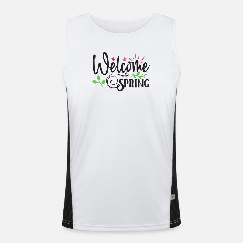 Welcome Spring Men's Functional Contrast Tank Top 