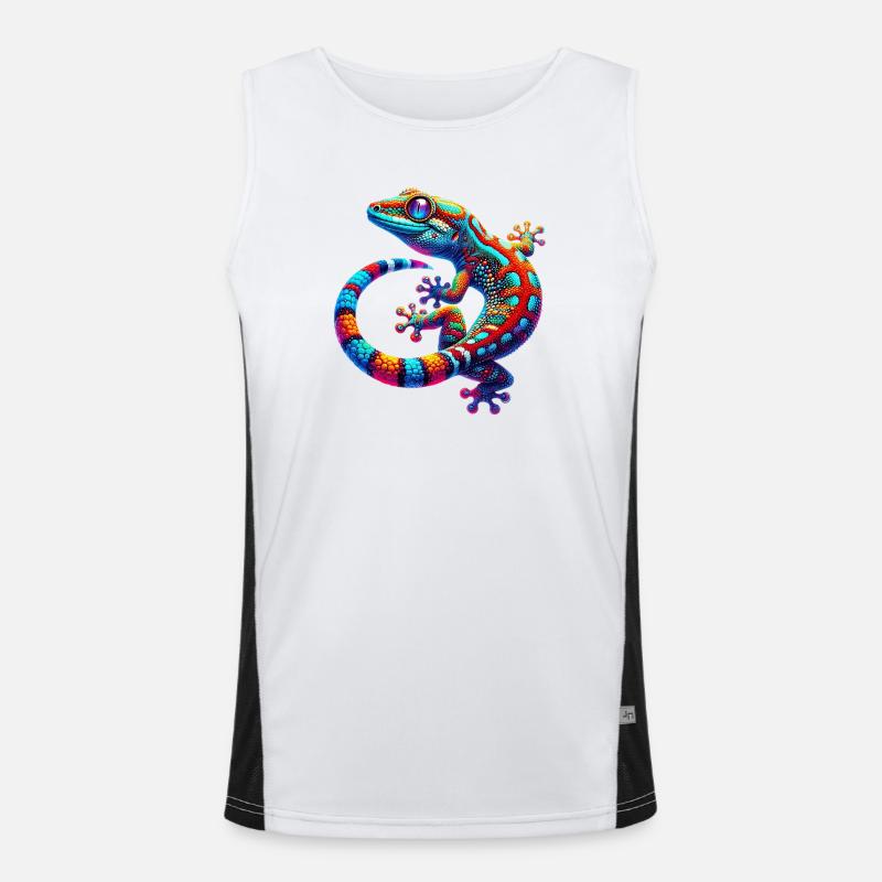 Gecko Funktionelles Kontrast-Tank Top für Männer 