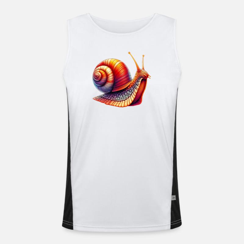 Snail - Men's Functional Contrast Tank Top - white/black
