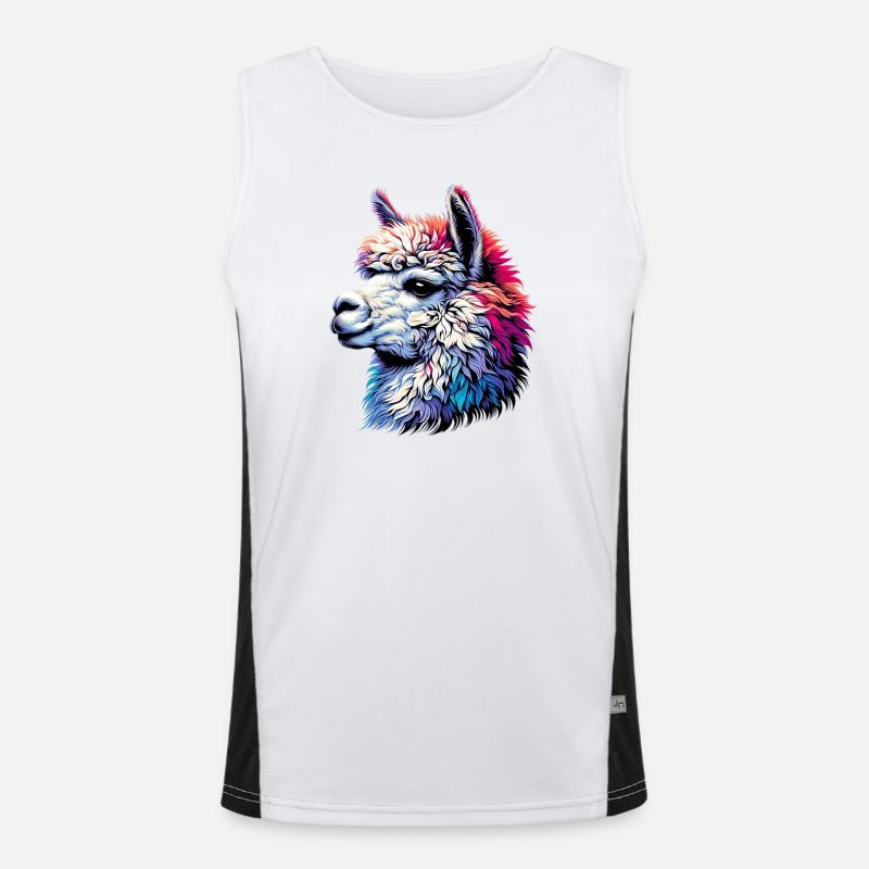 Alpaka Funktionelles Kontrast-Tank Top für Männer 