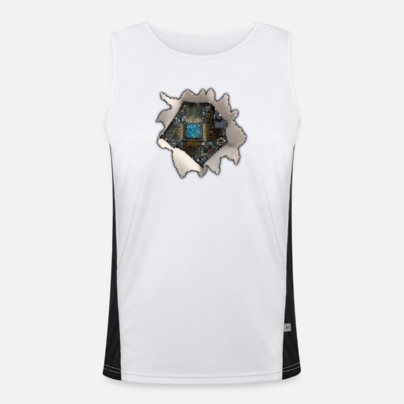 My inner workings Men's Functional Contrast Tank Top 