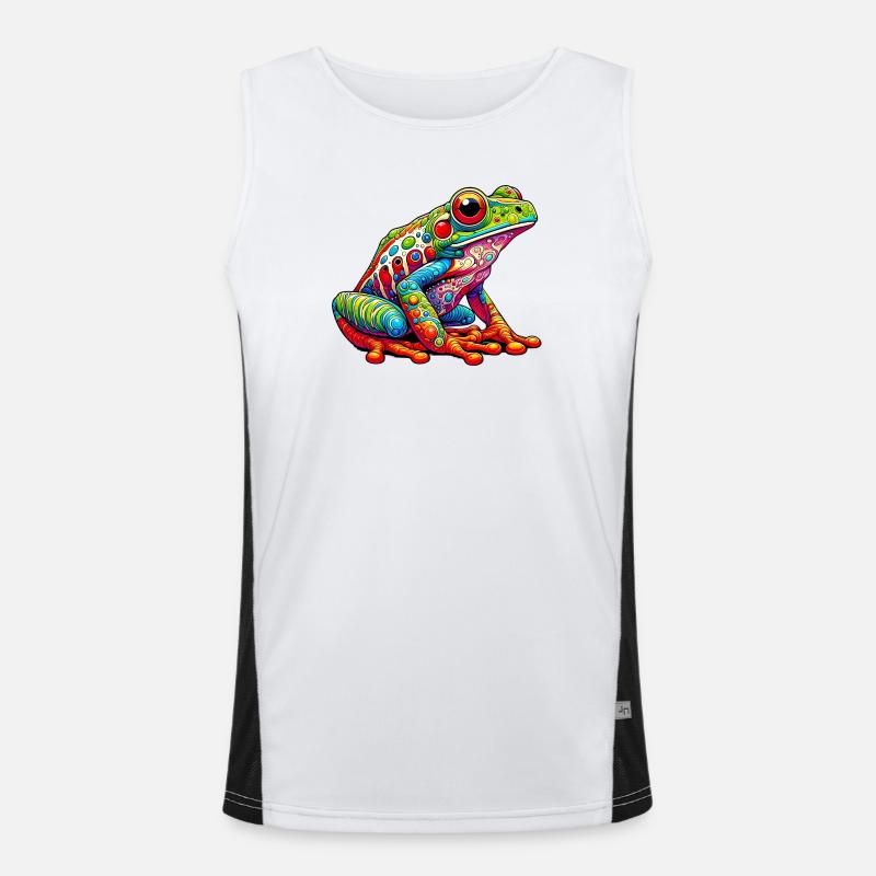 Frog - Men's Functional Contrast Tank Top  - white/black