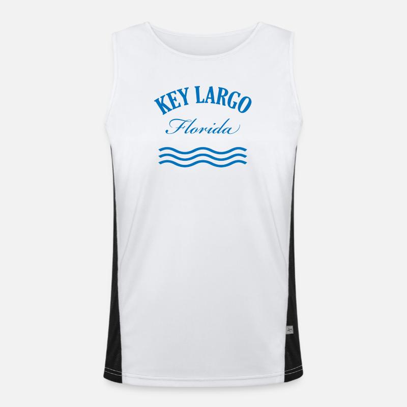 Key Largo Florida Conception nautique Débardeur respirant contrasté Homme 