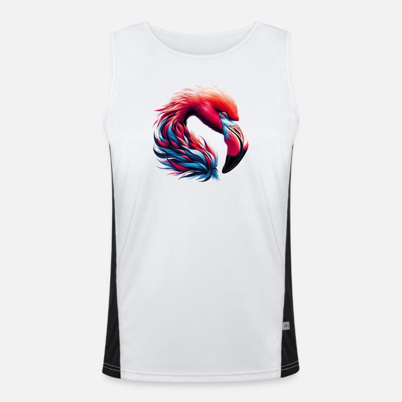 Flamingo Funktionelles Kontrast-Tank Top für Männer 
