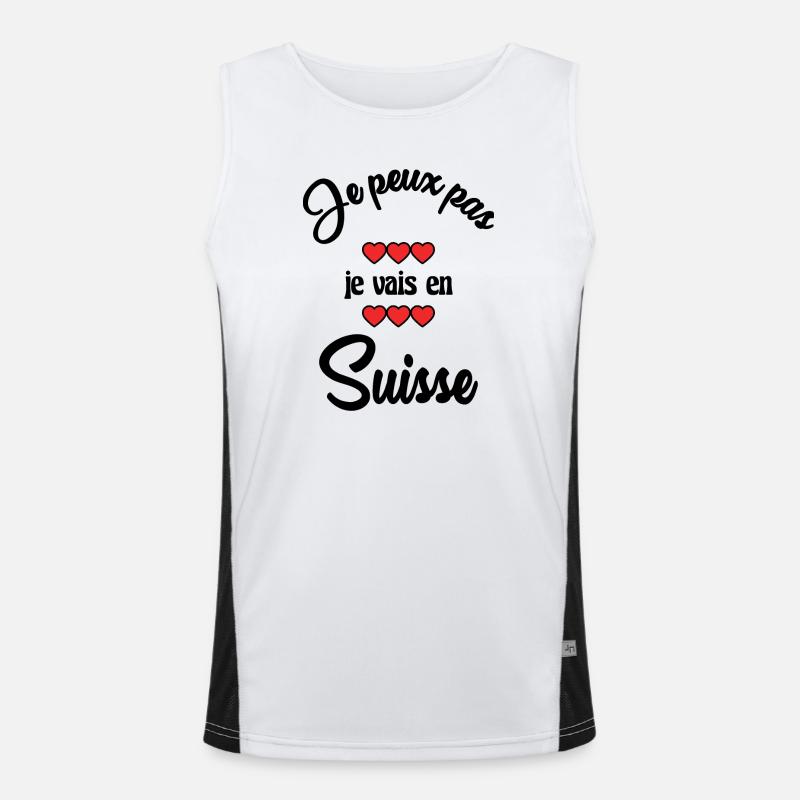 SWITZERLAND. I CAN'T Men's Functional Contrast Tank Top 