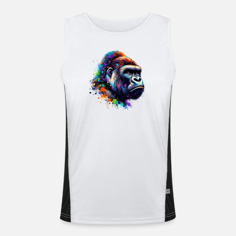 Gorilla Funktionelles Kontrast-Tank Top für Männer 