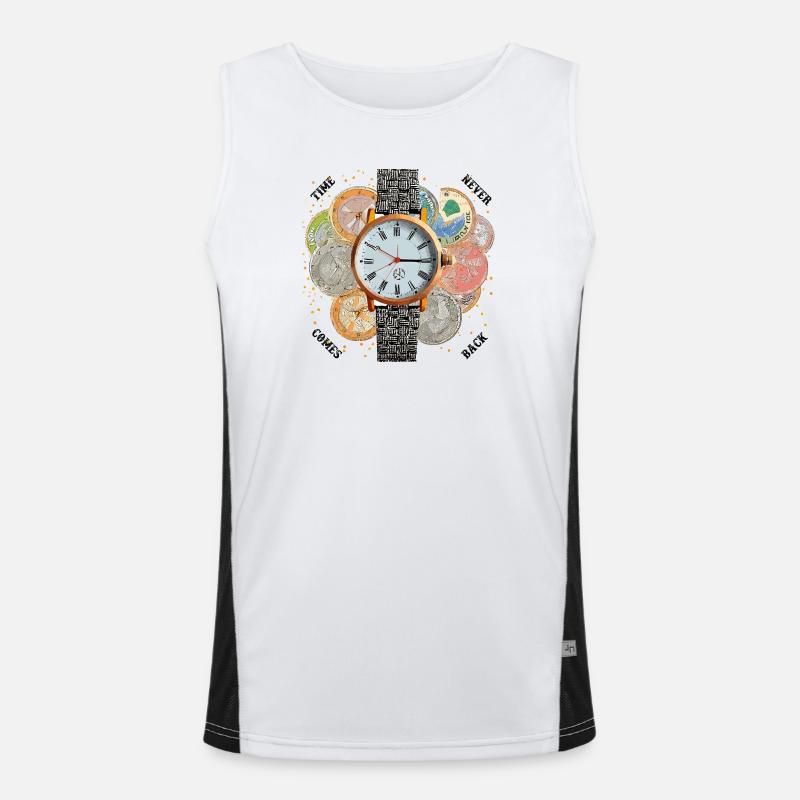 Time never comes back. Men's Functional Contrast Tank Top 