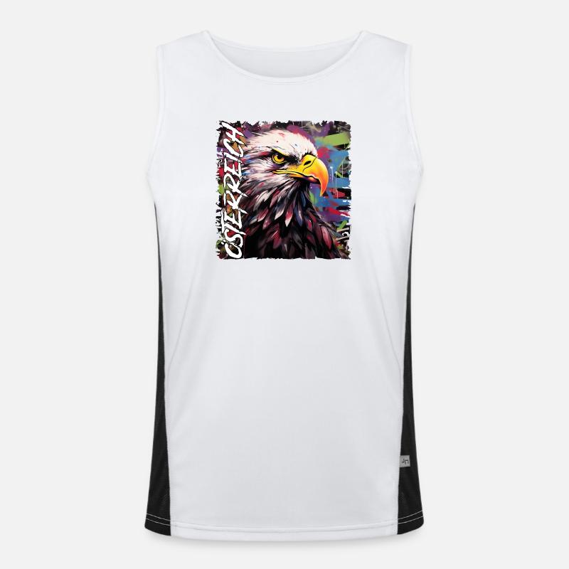 Austria Design with Eagle for Austrians Men's Functional Contrast Tank Top 