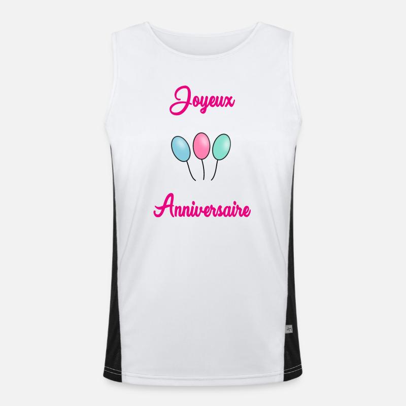 JOYEUX ANNIVERSAIRE Débardeur respirant contrasté Homme 