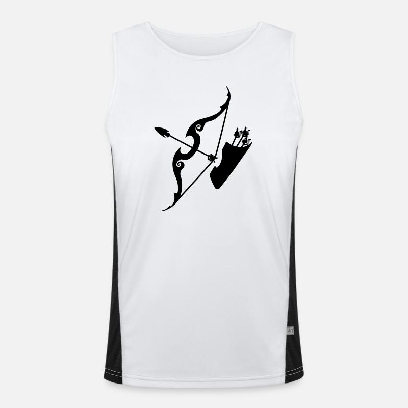 Sagittarius Bow with arrows Men's Functional Contrast Tank Top 