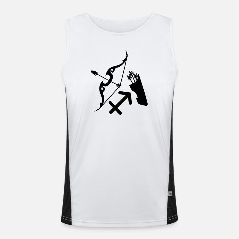 Sternzeichen Schütze Funktionelles Kontrast-Tank Top für Männer 