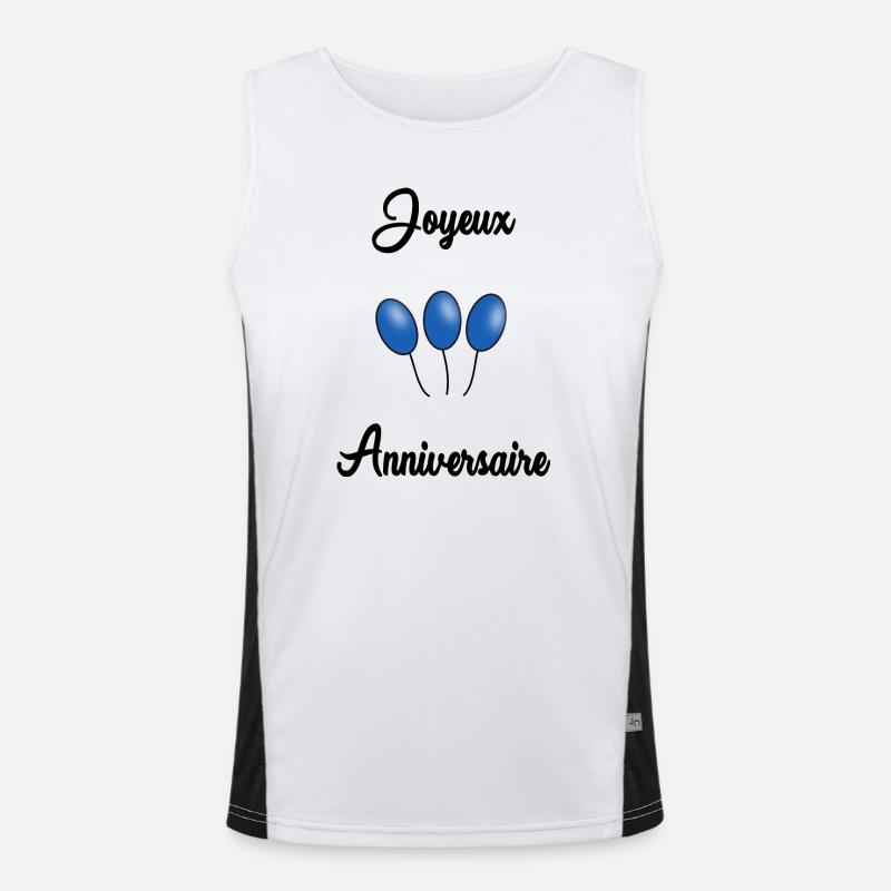 JOYEUX ANNIVERSAIRE Débardeur respirant contrasté Homme 
