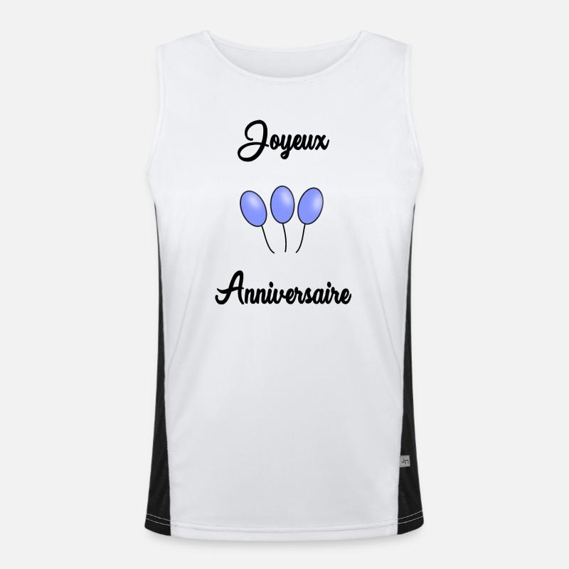 JOYEUX ANNIVERSAIRE Débardeur respirant contrasté Homme 
