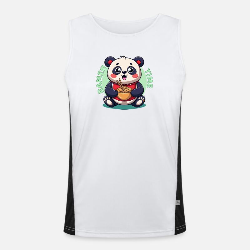 Ramen Panda Time Men's Functional Contrast Tank Top 