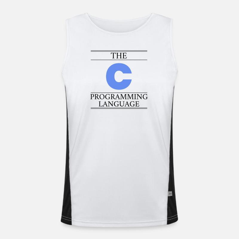 The C Programming Language - Men's Functional Contrast Tank Top  - white/black