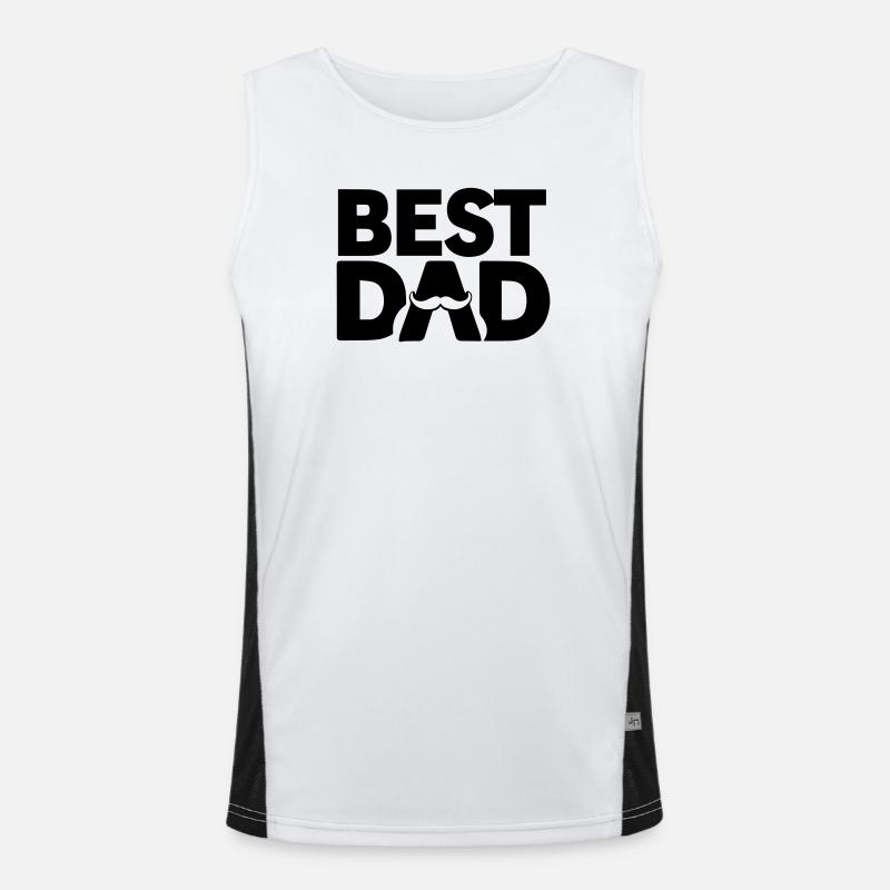 Bester Papa – Papa Geschenk Design Funktionelles Kontrast-Tank Top für Männer 