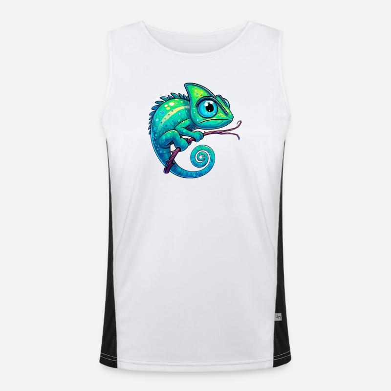 Chamäleon Funktionelles Kontrast-Tank Top für Männer 