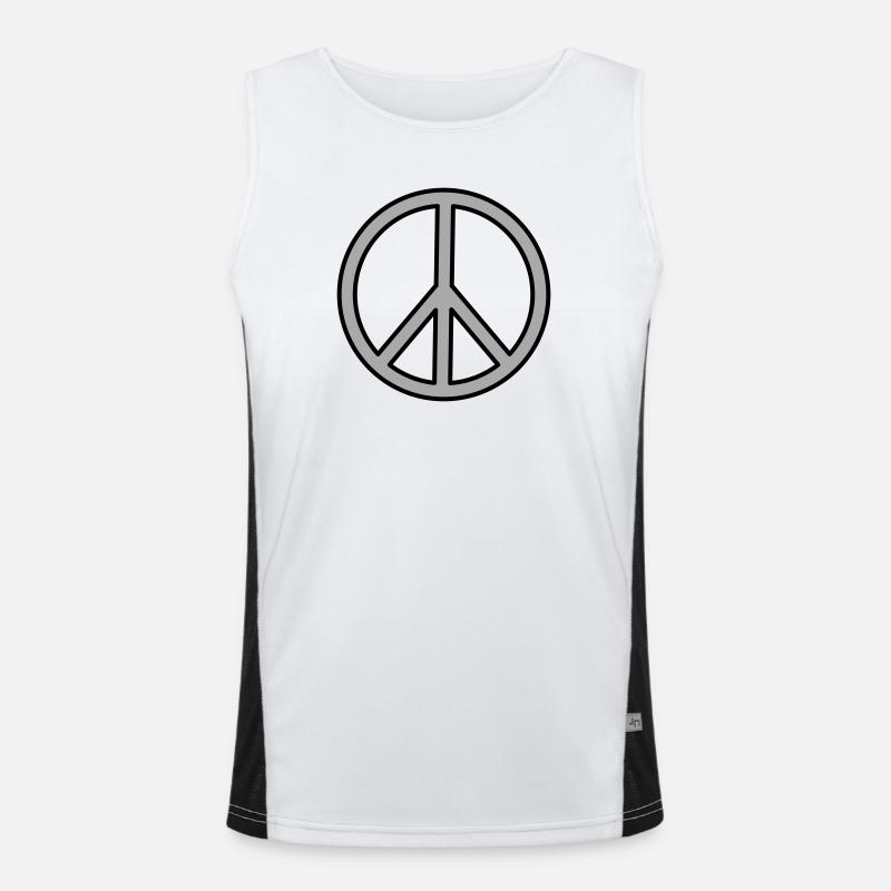 Peace Zeichen Funktionelles Kontrast-Tank Top für Männer 