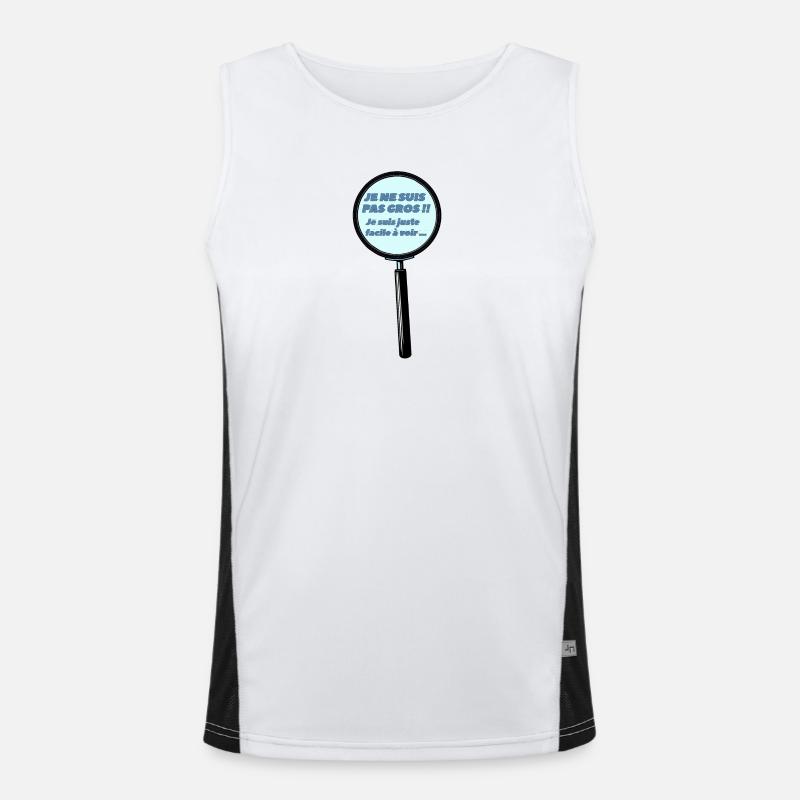 Ich bin nicht dick Funktionelles Kontrast-Tank Top für Männer 
